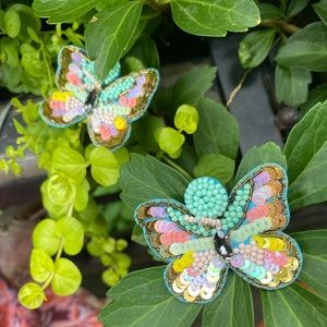 Beaded Butterfly earrings